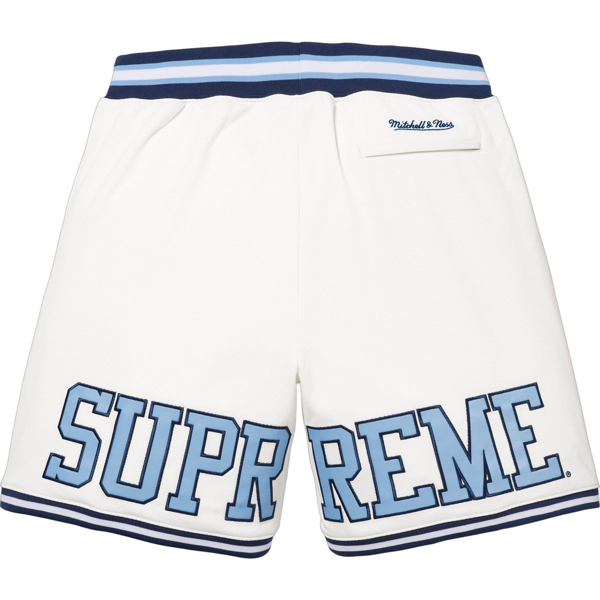 Details on Supreme Mitchell & Ness NCAA Basketball Short  from fall winter
                                                    2024 (Price is $148)