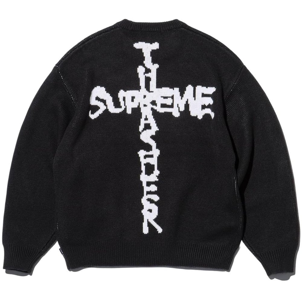 Details on Supreme Thrasher Sweater  from fall winter
                                                    2024 (Price is $168)