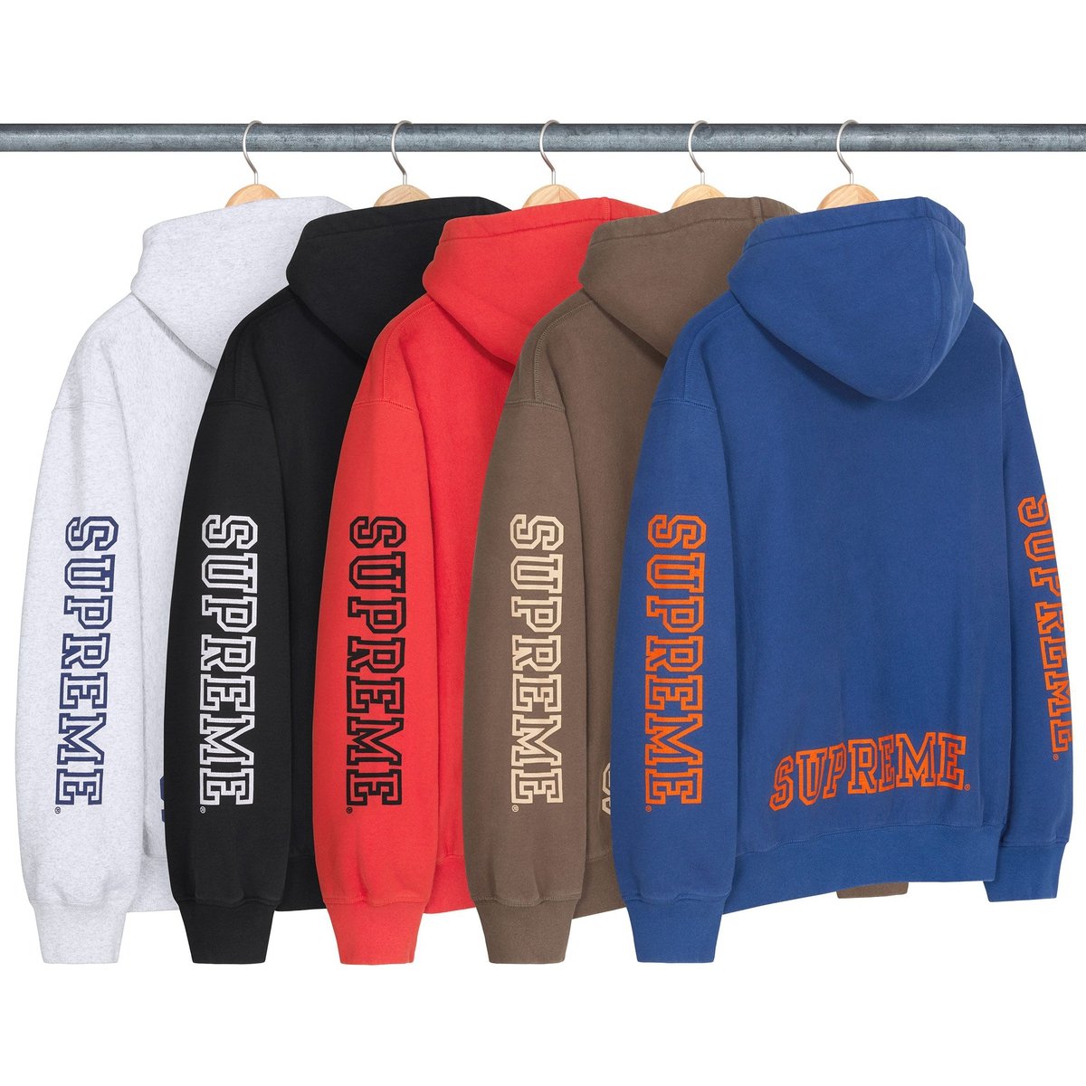 Supreme Collegiate Sleeve Hooded Sweatshirt for fall winter 24 season