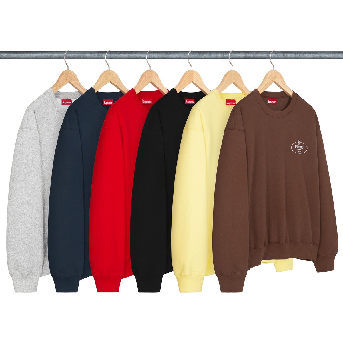 Supreme Crest Crewneck released during fall winter 24 season