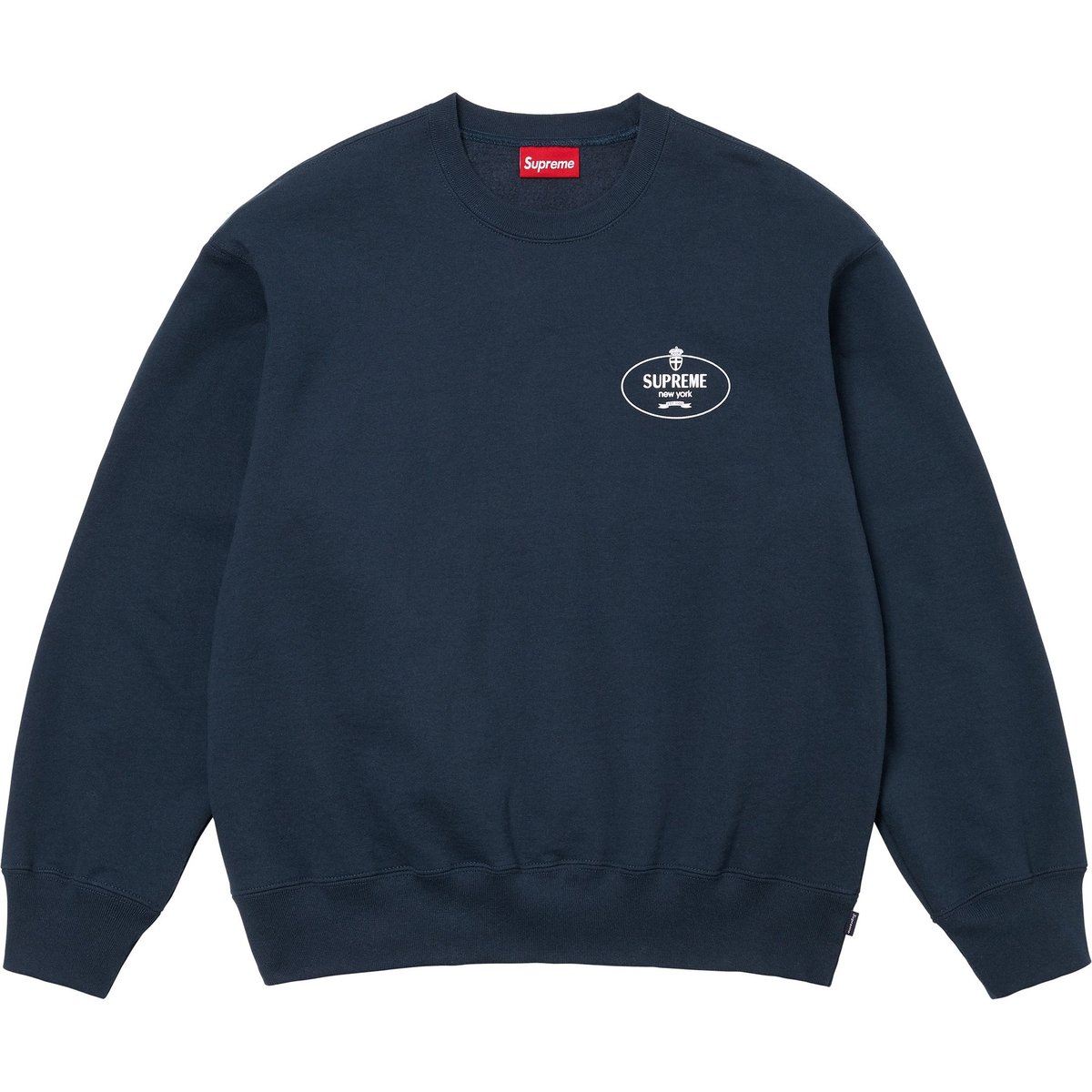 Details on Crest Crewneck Navy from fall winter
                                                    2024 (Price is $148)