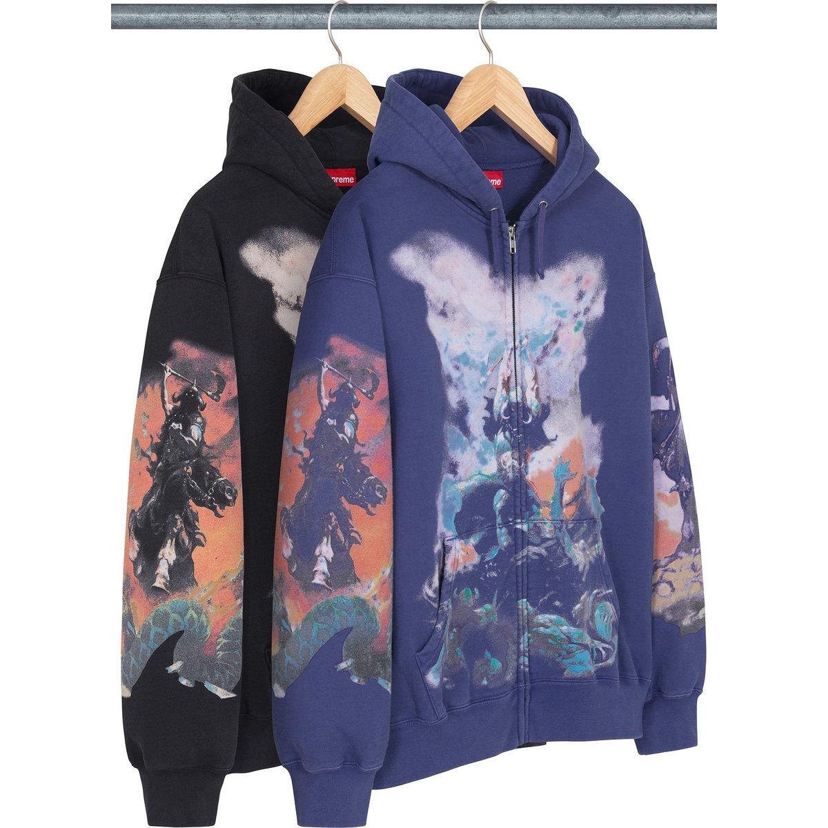 Details on Frazetta Zip Up Hooded Sweatshirt from fall winter
                                            2024