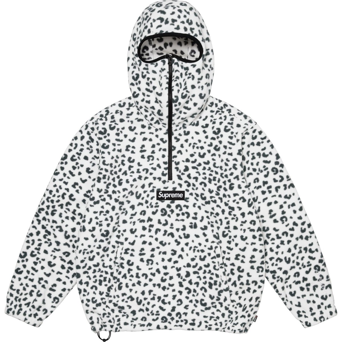 Supreme Polartec Facemask Half Zip Hooded Sweatshirt (FW24) - Leopard - $148