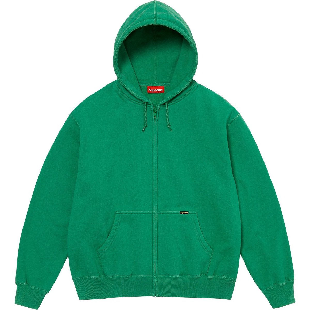 Details on Work Zip Up Hooded Sweatshirt Green from fall winter
                                                    2024