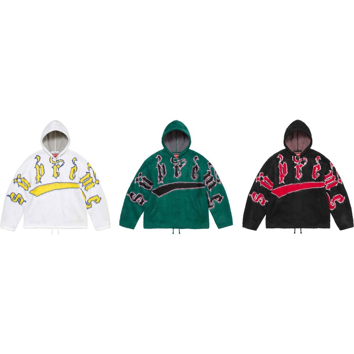 Supreme Accent Brushed Zip Up Hooded Sweater releasing on Week 1 for fall winter 2024