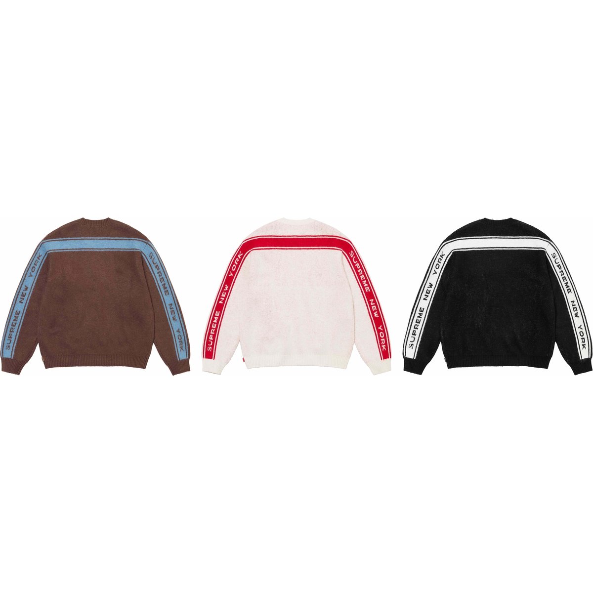 Supreme Back Stripe Sweater for fall winter 24 season