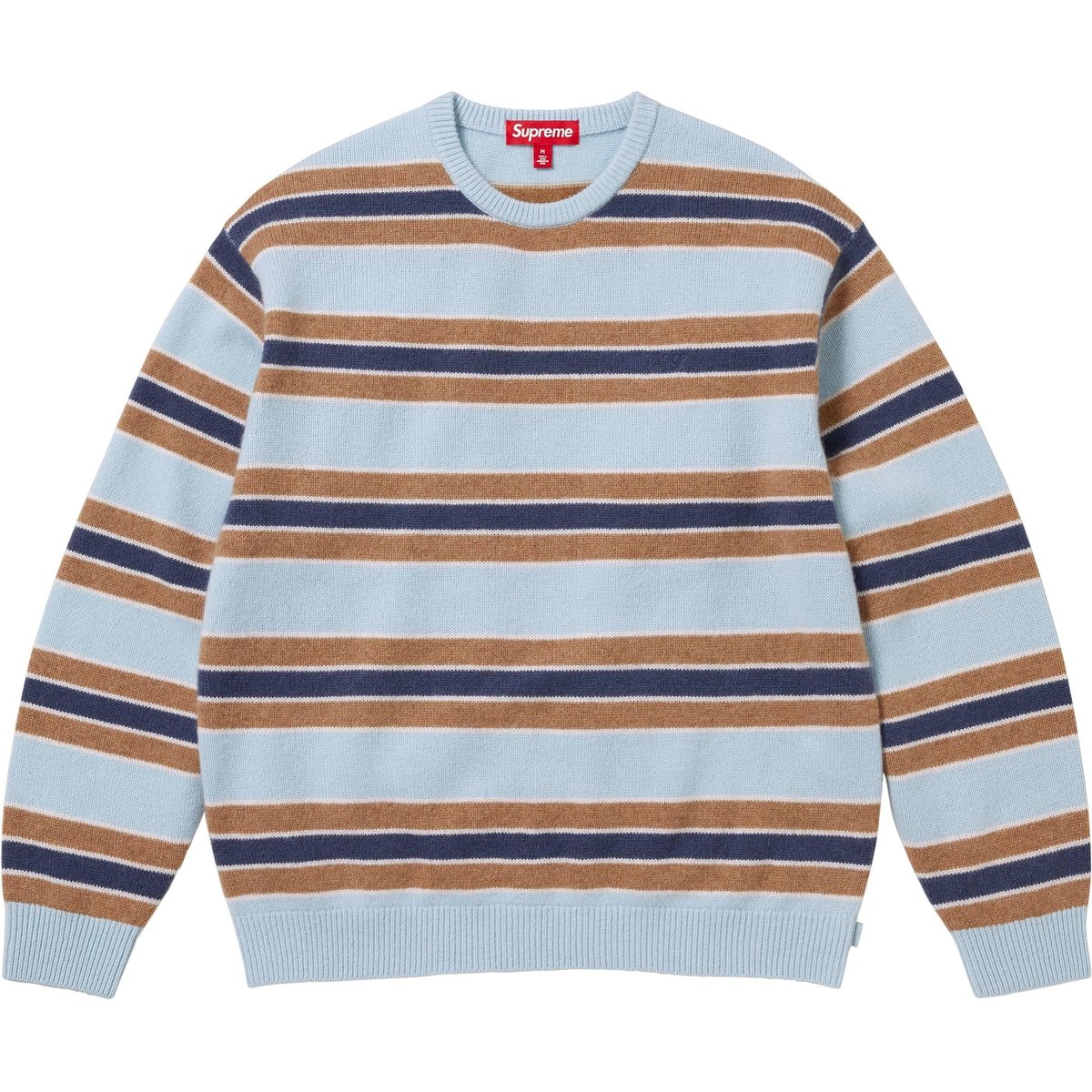 Supreme Cashmere Sweater (FW24) - Blue Stripe - $268