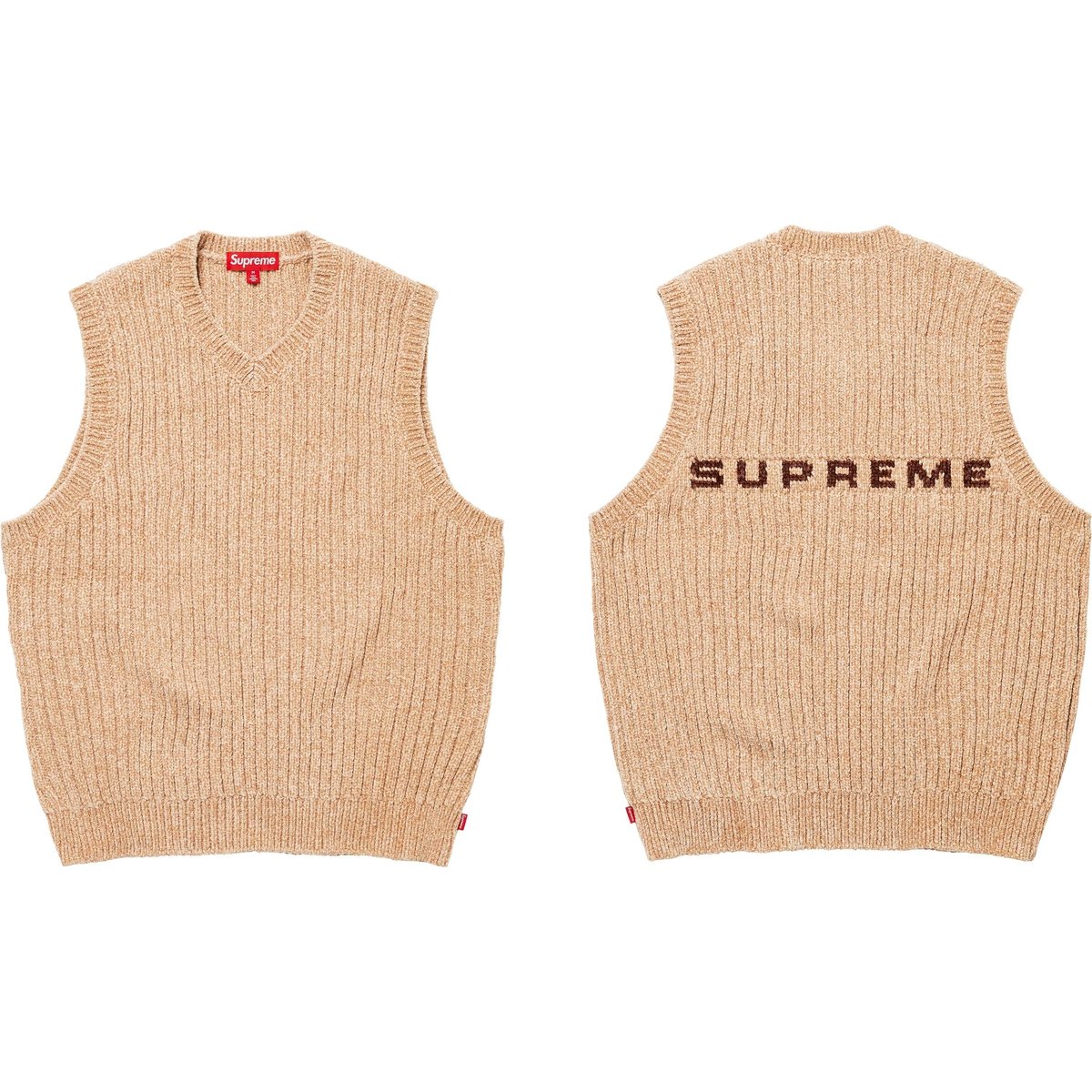 Details on Chenille Sweater Vest Beige from fall winter
                                                    2024