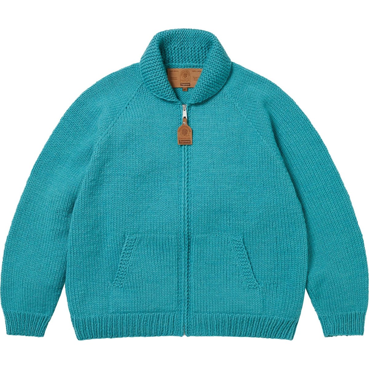 Details on Child of Hell Cowichan Sweater Blue from fall winter
                                                    2024