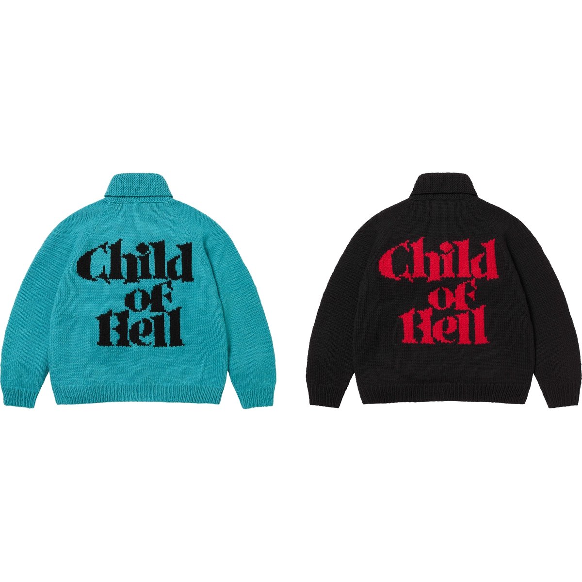 Details on Child of Hell Cowichan Sweater from fall winter
                                            2024