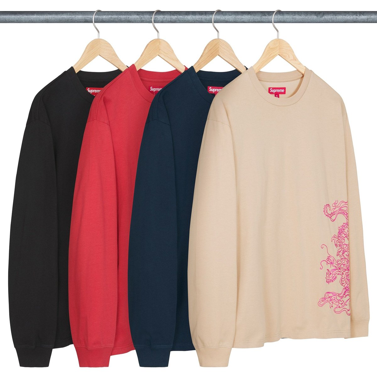 Supreme Dragon Embroidered L S Top for fall winter 24 season