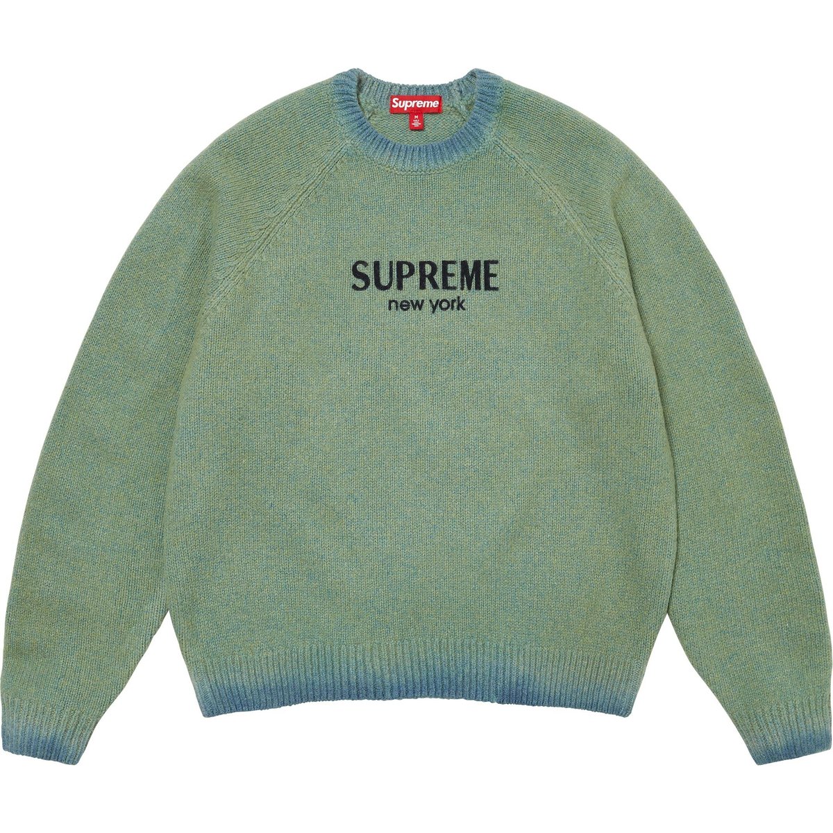 Details on Flocked Logo Sweater Green from fall winter
                                                    2024