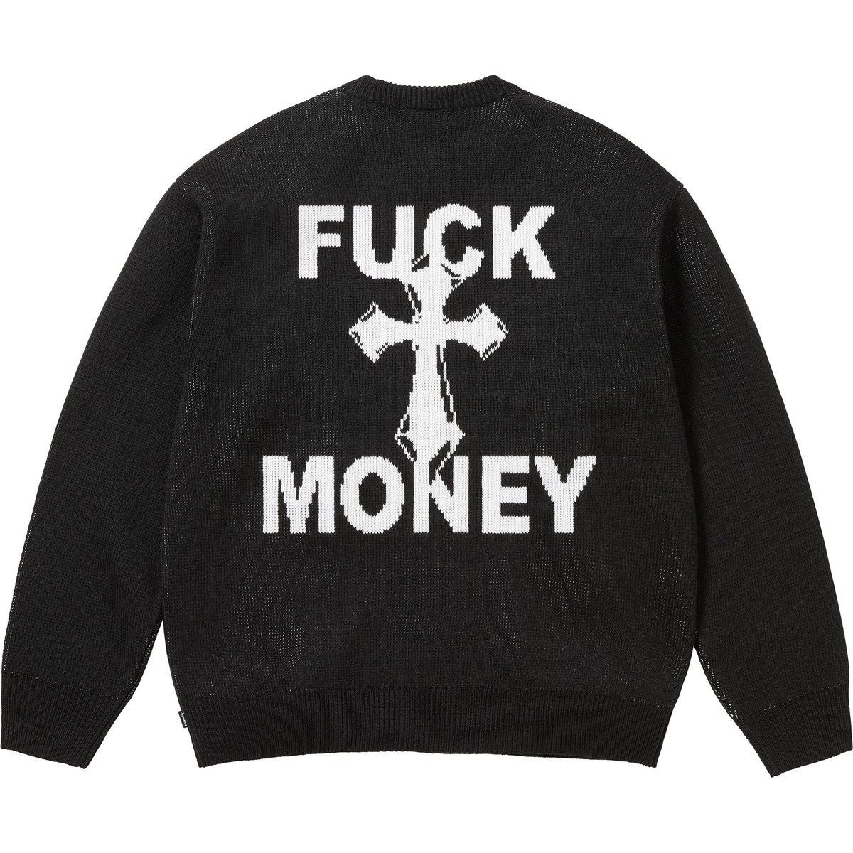 Supreme Fuck Money Sweater (FW24) - Black - $158