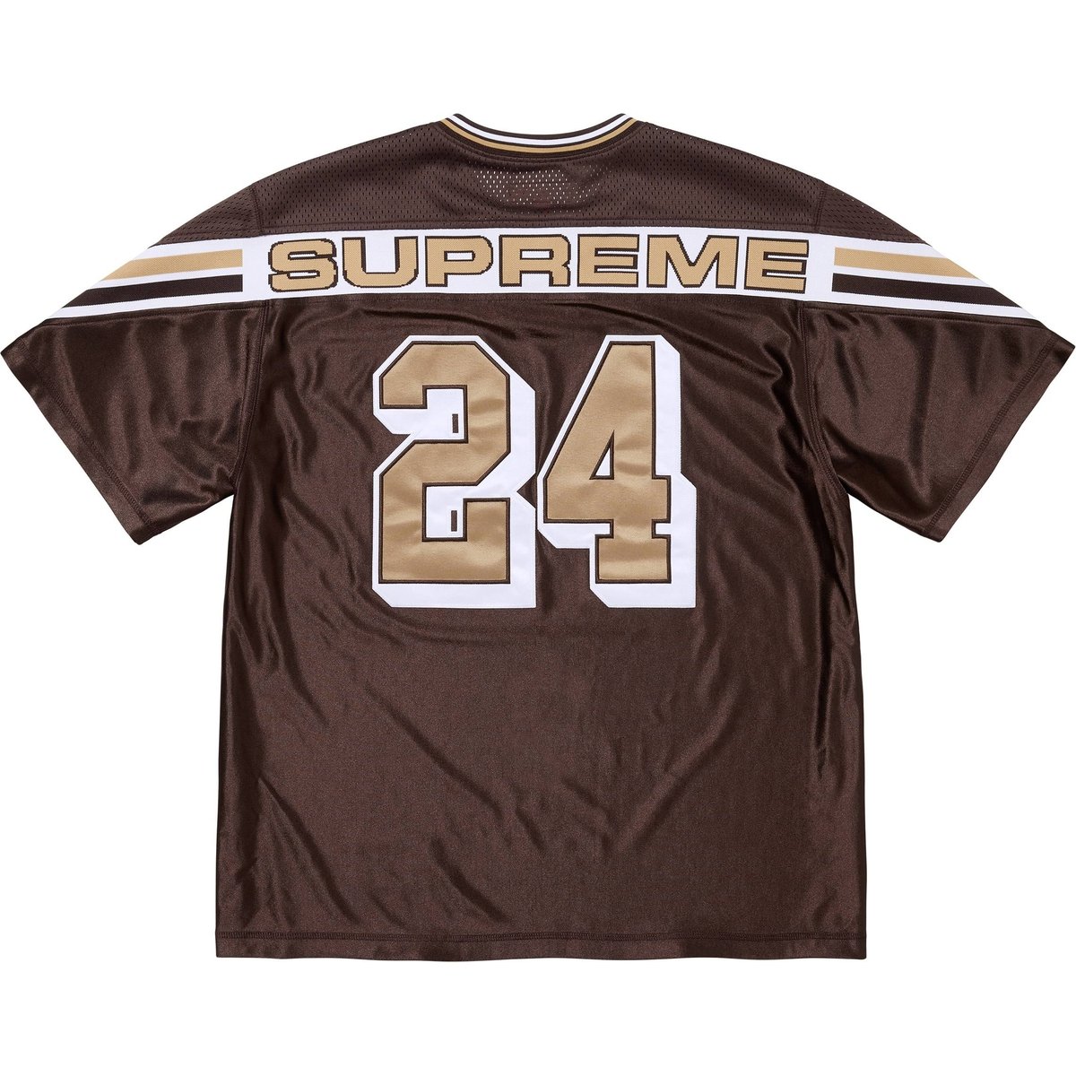 Details on Jacquard Rib Football Jersey Brown from fall winter
                                                    2024 (Price is $118)