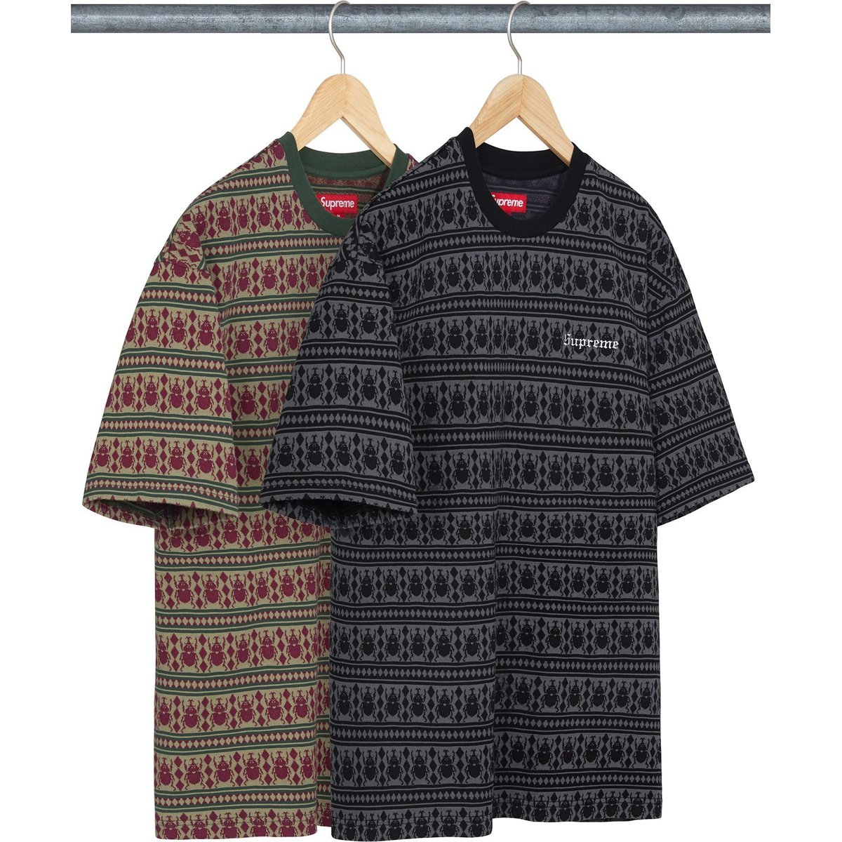 Supreme Jacquard Scarab S S Top for fall winter 24 season