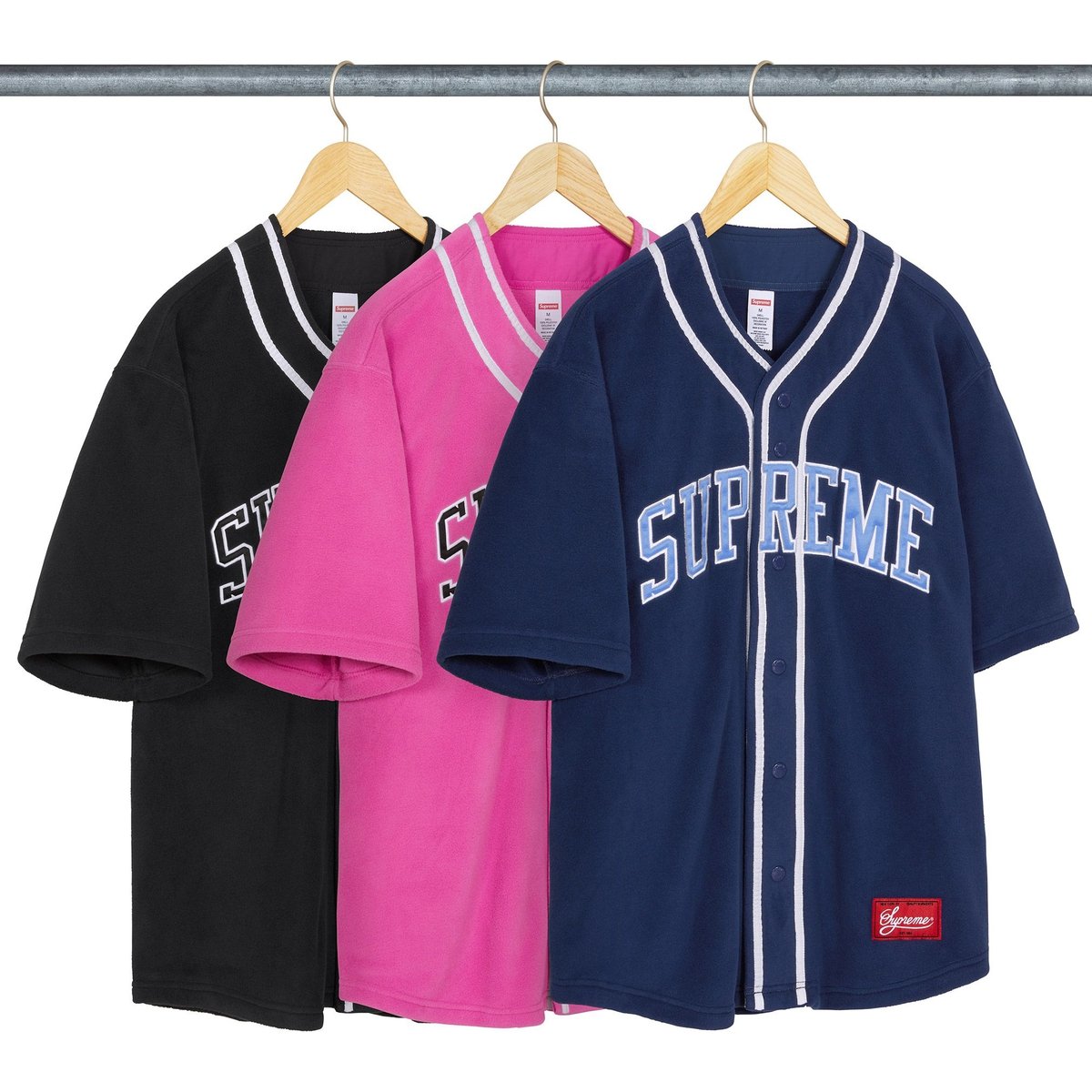 Supreme Polartec Baseball Jersey for fall winter 24 season