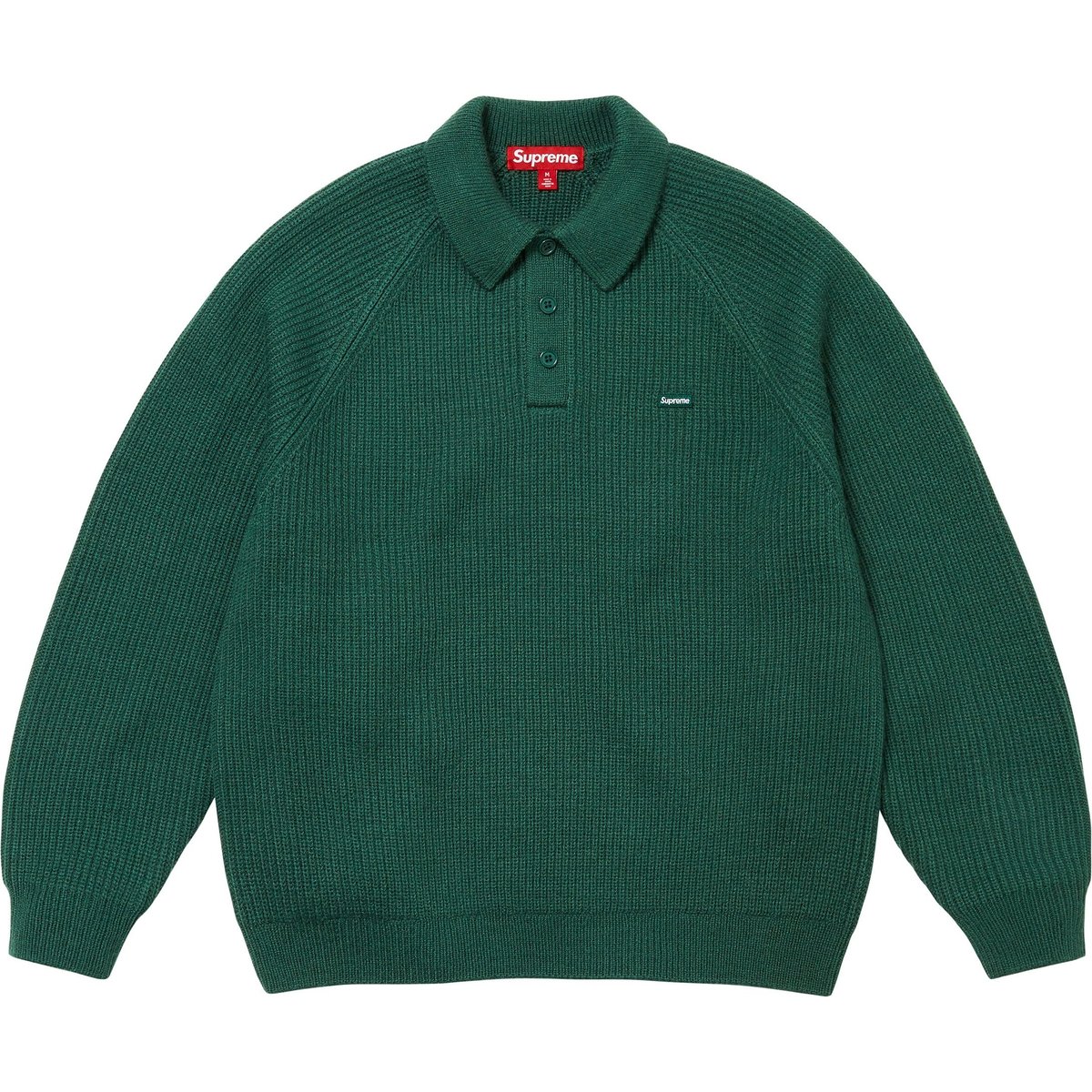 Details on Small Box Polo Sweater Green from fall winter
                                                    2024