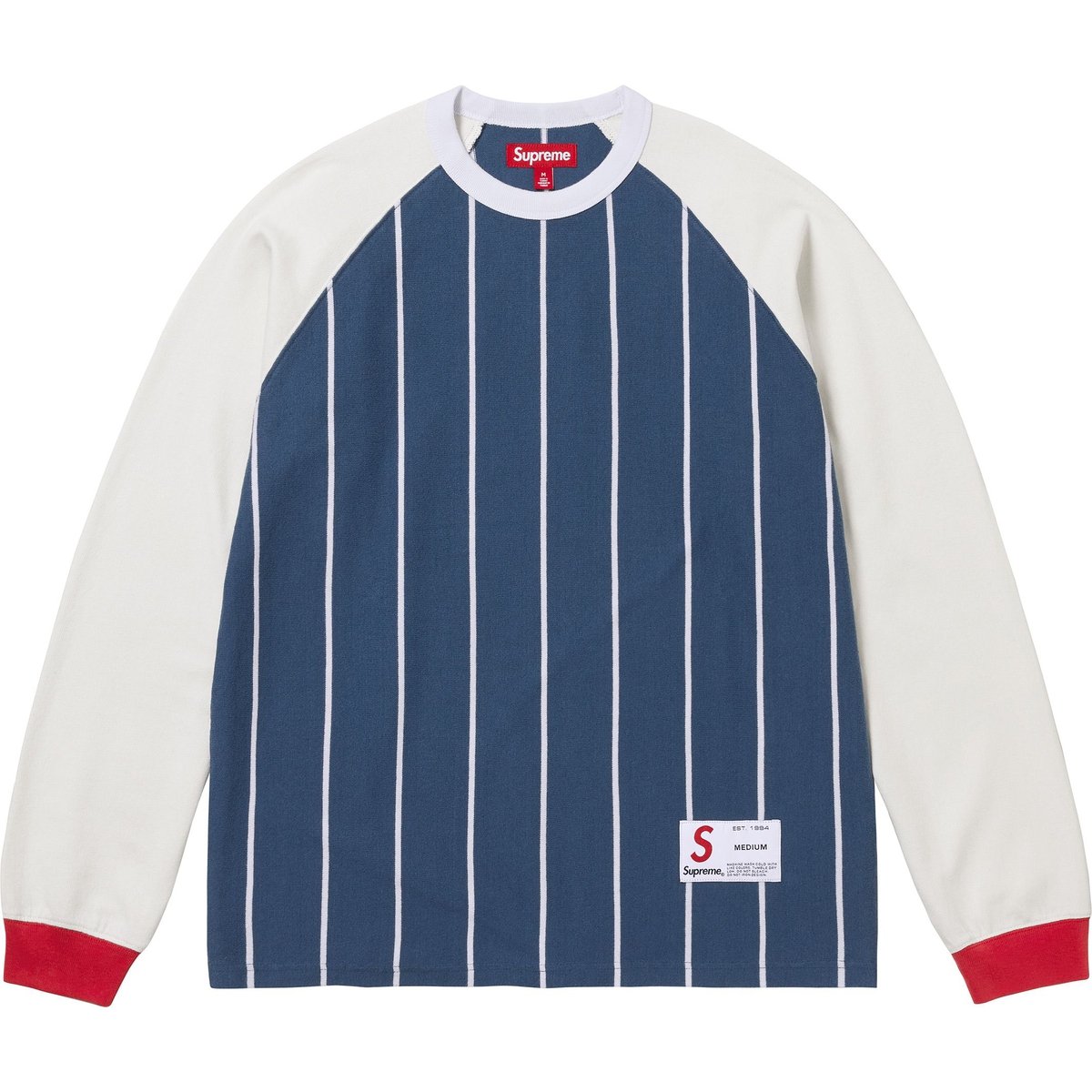 Details on Stripe Raglan L S Top Navy from fall winter
                                                    2024 (Price is $110)