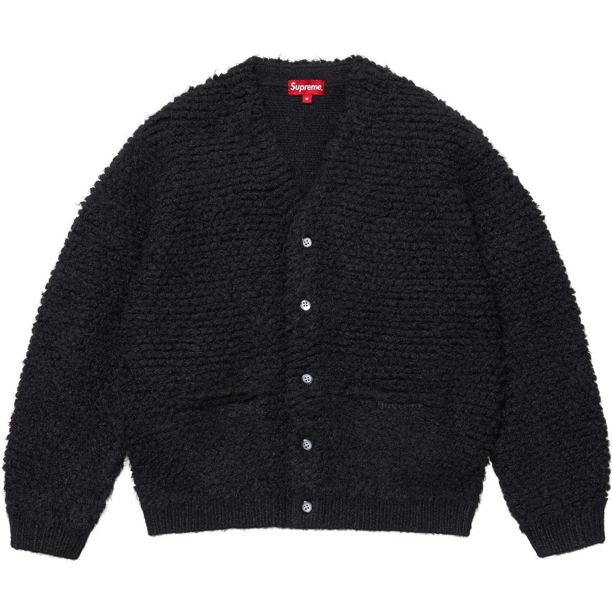 Details on Textured Knotted Cardigan Black from fall winter
                                                    2024