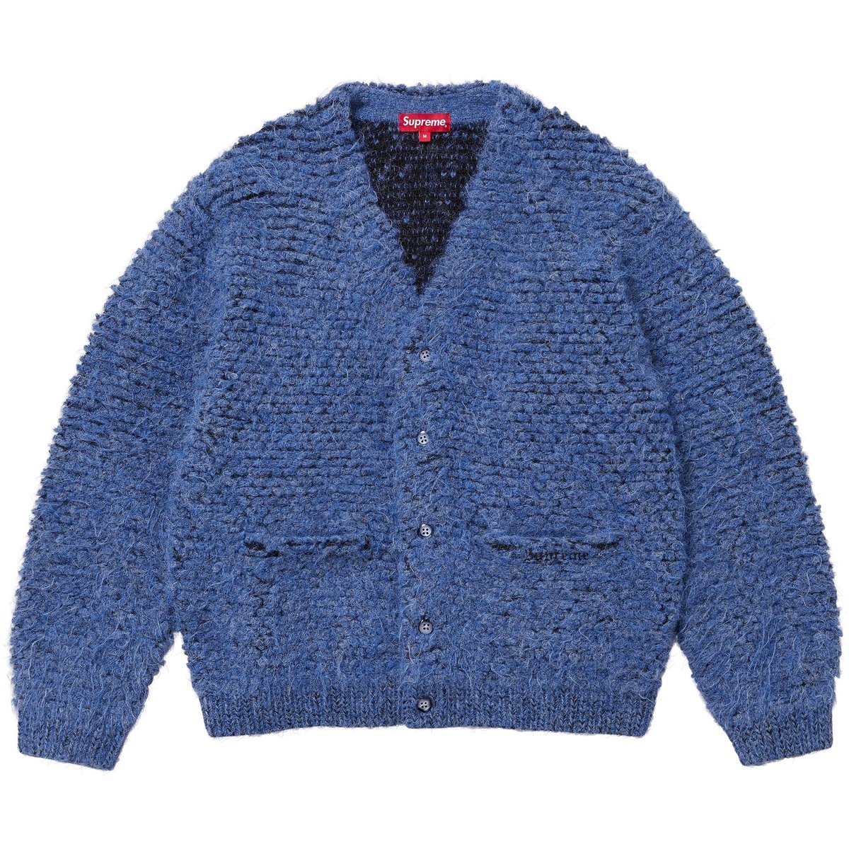 Details on Textured Knotted Cardigan Blue from fall winter
                                                    2024