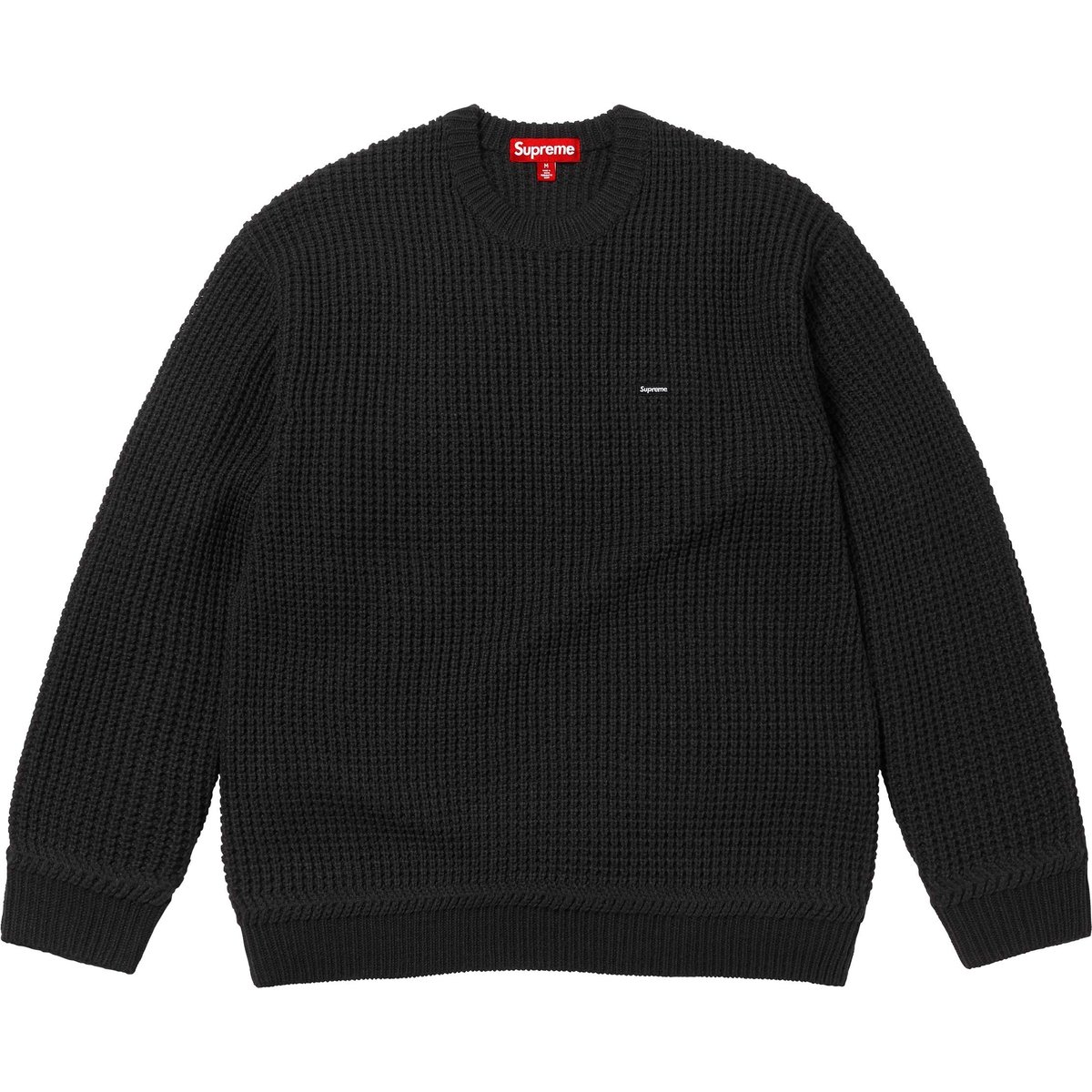 Details on Waffle Small Box Sweater Black from fall winter
                                                    2024 (Price is $148)