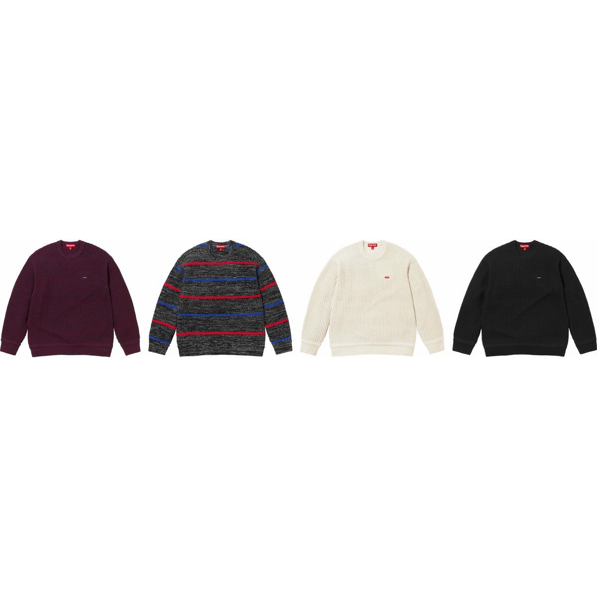 Supreme Waffle Small Box Sweater released during fall winter 24 season