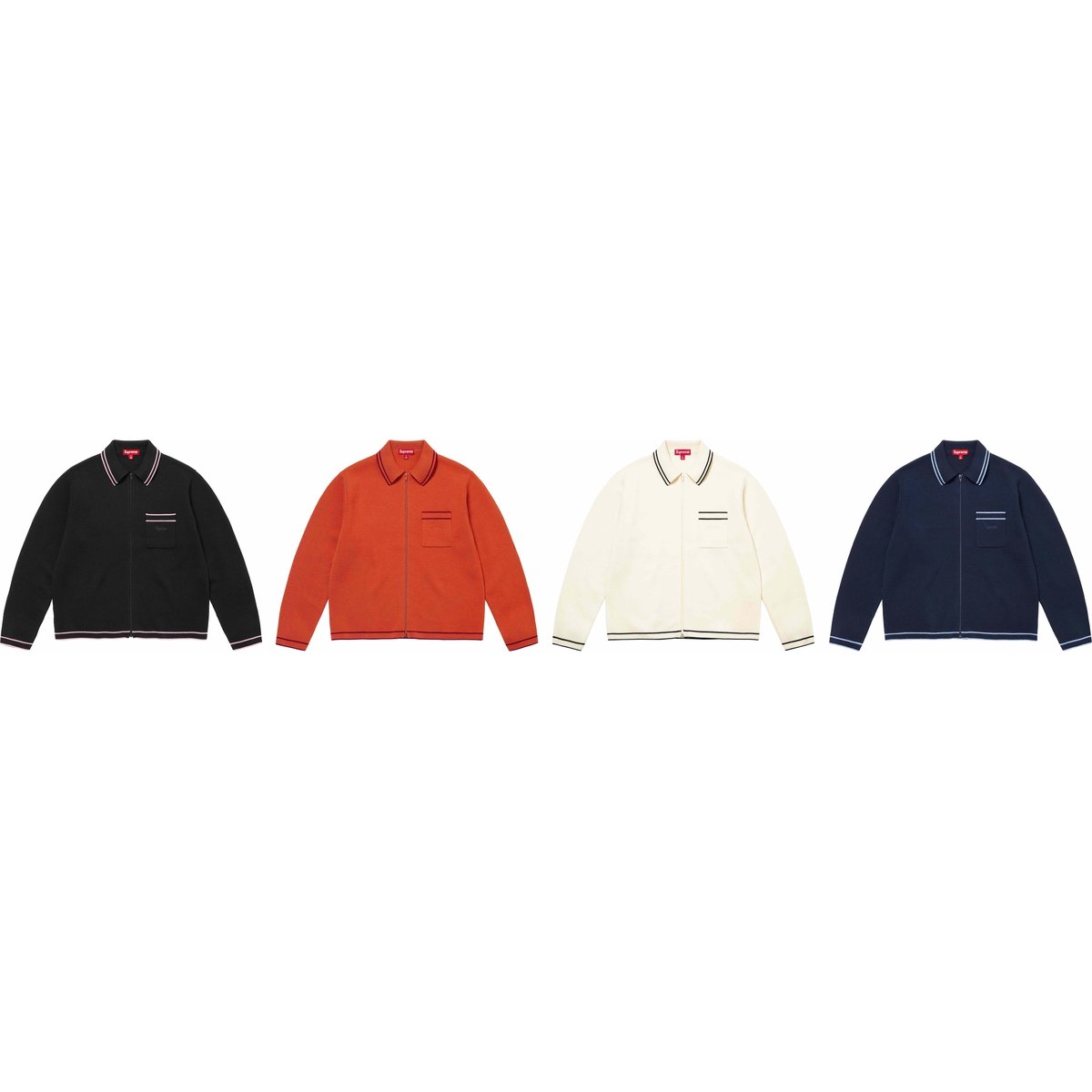 Supreme Zip Up Polo Sweater releasing on Week 5 for fall winter 2024