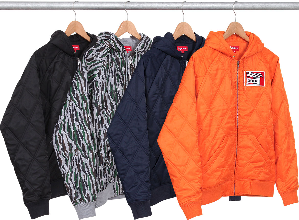 supreme quilted hooded