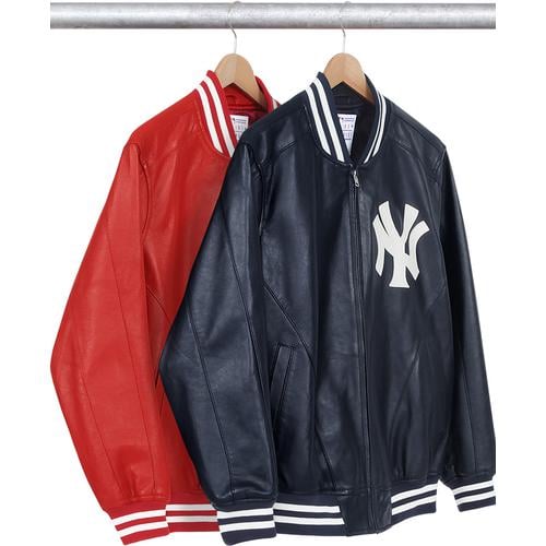 Details on New York Yankees™ Supreme '47 Brand Leather Varsity Jacket from spring summer
                                            2015
