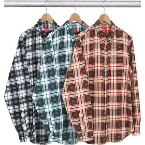 supreme printed plaid shirt