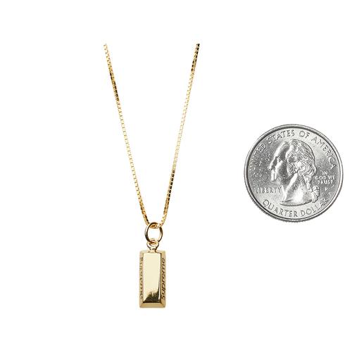 Details on Gold Bar Pendant from spring summer
                                            2016