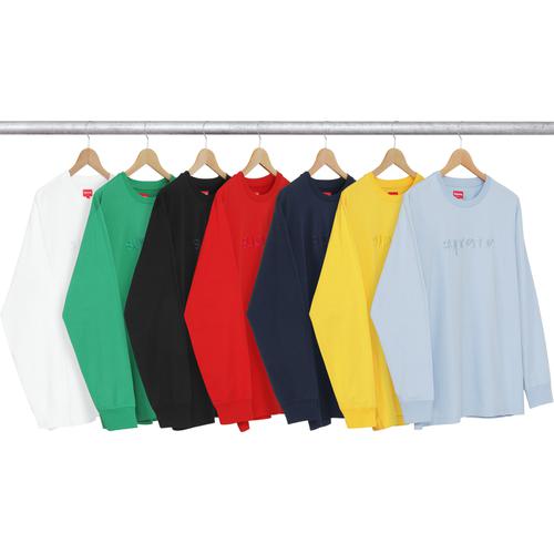 Supreme Tonal Embroidered L S Tee for spring summer 16 season