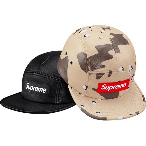 Supreme Leather Camp Cap for spring summer 17 season