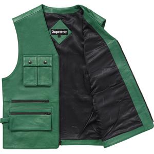 supreme leather utility vest