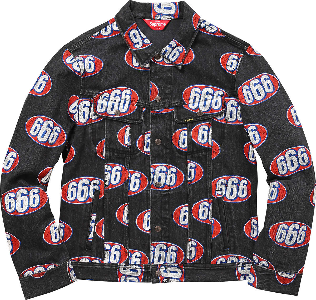 supreme 666 denim jacket