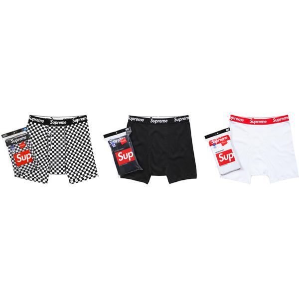 Details on  Supreme Hanes Boxer Briefs from spring summer
                                            2018 (Price is $36)