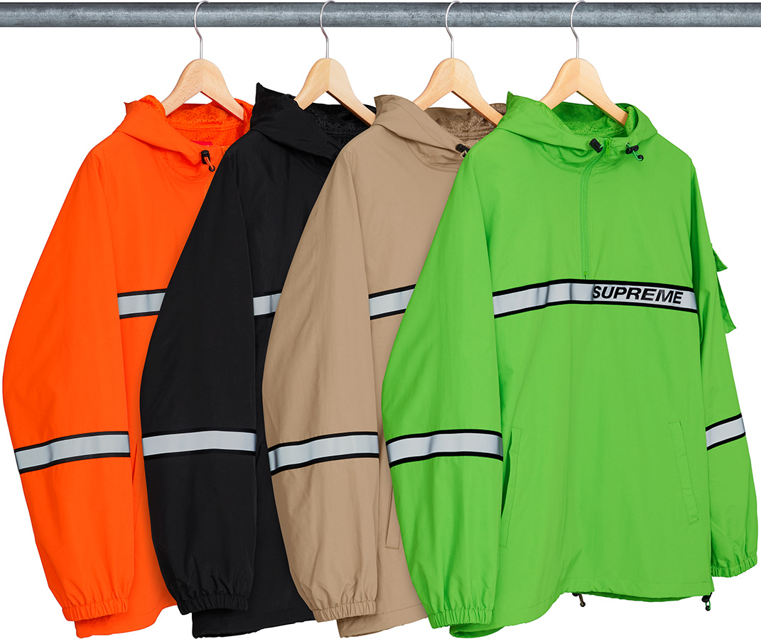 Supreme Reflective Taping Hooded 18ss-