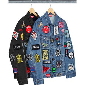 supreme patches denim trucker jacket