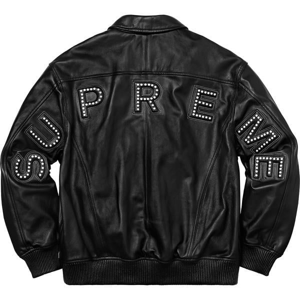 Details on Studded Arc Logo Leather Jacket None from spring summer
                                                    2018 (Price is $698)