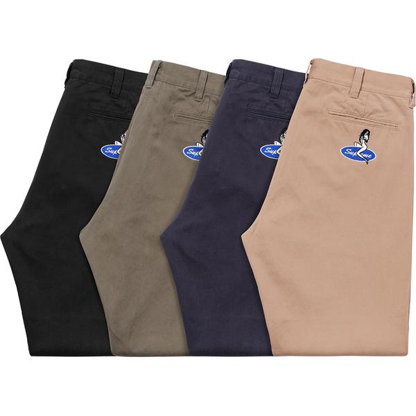 Supreme Pin Up Chino Pant released during spring summer 18 season