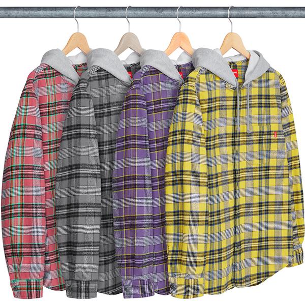 Supreme Hooded Plaid Flannel Shirt released during spring summer 18 season
