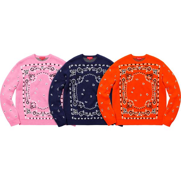 Supreme Bandana Sweater releasing on Week 8 for spring summer 2018