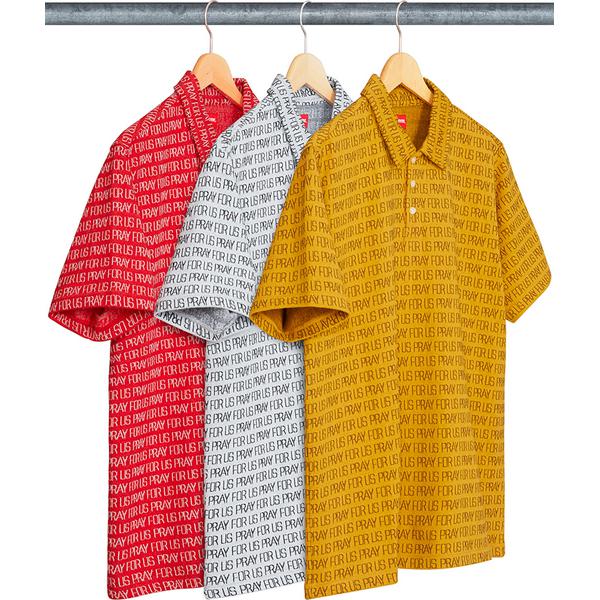 Supreme Pray For Us Jacquard Polo released during spring summer 18 season