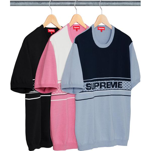 Supreme Chest Logo S S Knit Top for spring summer 18 season