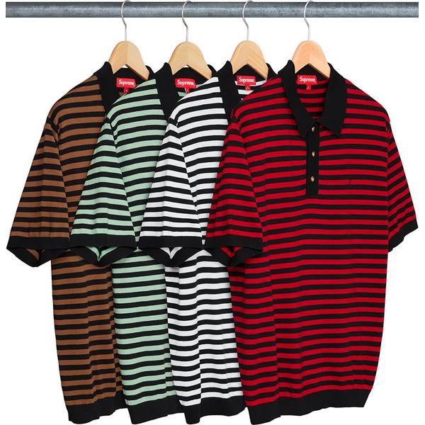 Supreme Striped Knit Polo released during spring summer 18 season