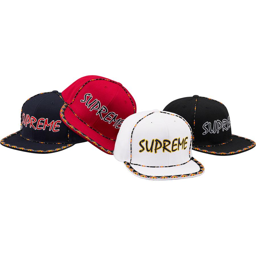 SUPREME BEADED 6 PANEL HAT NWT WHITE SS19