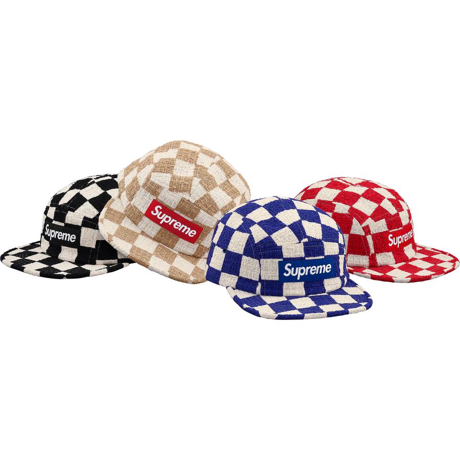 Supreme Checkerboard Bouclé Camp Cap releasing on Week 12 for spring summer 2019