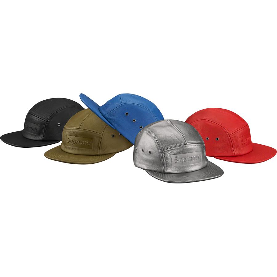 Supreme Pebbled Leather Camp Cap for spring summer 19 season