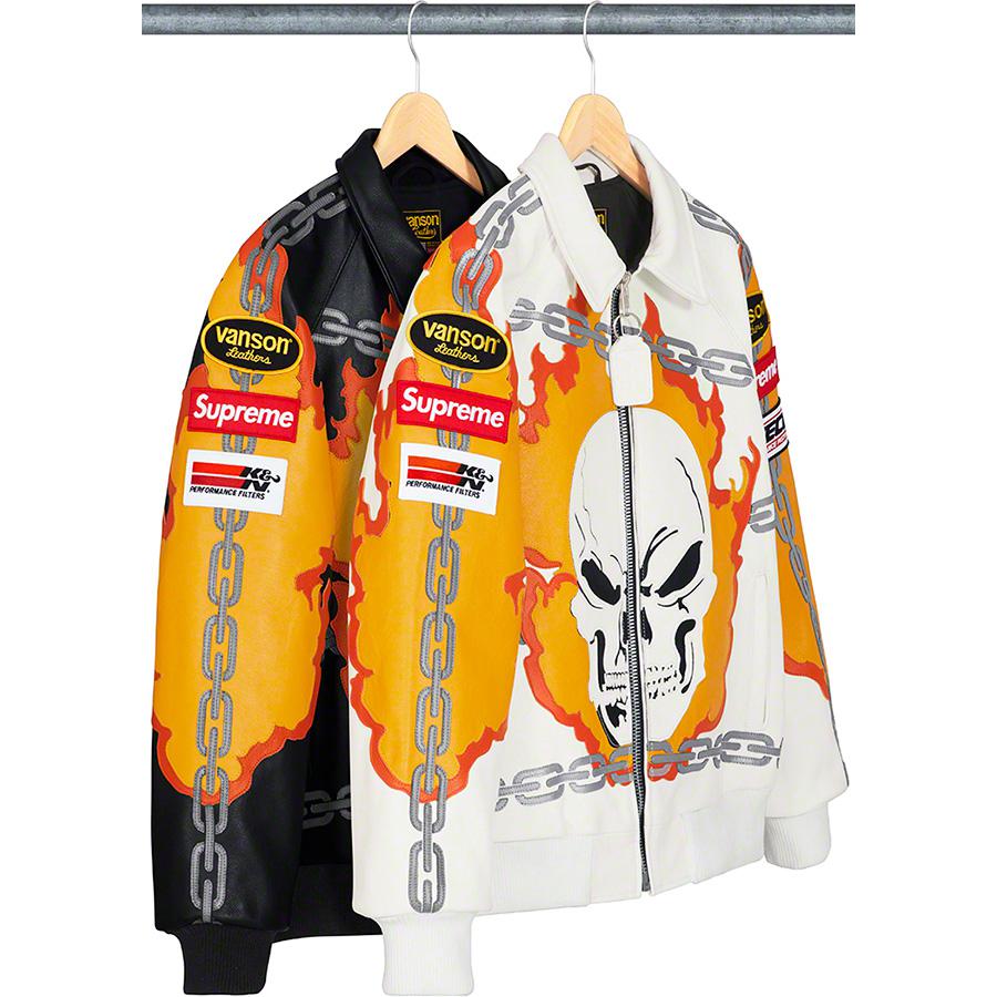 Details on Supreme Vanson Leathers Ghost Rider© Jacket from spring summer
                                            2019 (Price is $1598)