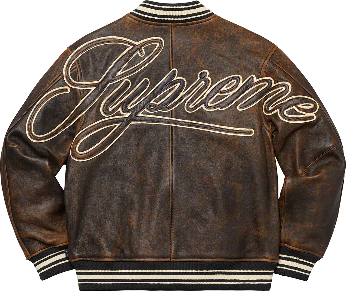 Leather Varsity Jacket - spring summer 2019 - Supreme